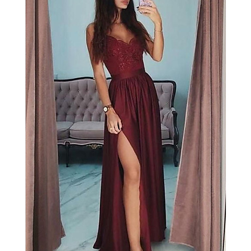 A-Line Minimalist Sexy Engagement Formal Evening Dress V Neck Sleeveless Floor Length Stretch Satin with Pleats Split Appliques 2021
A-Line Minimalist Sexy Engagement Formal Evening Dress V Neck Sleeveless Floor Length Stretch Satin with Pleats Split Appliques 2021