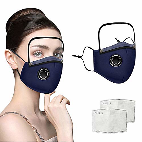 reusable bandanas covers with eyes shield removable, adult men women cotton facr masl with filter pocket, free 2 sheets carbon filters (navy)
reusable bandanas covers with eyes shield removable, adult men women cotton facr masl with filter pocket, free 2 sheets carbon filters (navy)