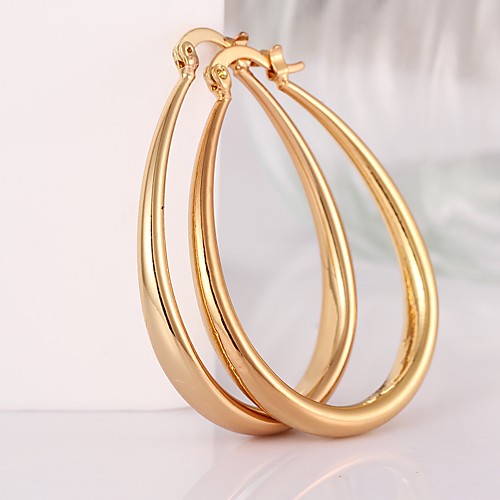 Women's Hoop Earrings Geometrical Precious Fashion Gold Plated Earrings Jewelry Rose Gold / Gold For Christmas Halloween Party Evening Street Gift 1 Pair
Women's Hoop Earrings Geometrical Precious Fashion Gold Plated Earrings Jewelry Rose Gold / Gold For Christmas Halloween Party Evening Street Gift 1 Pair