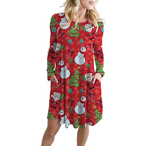 Women's A Line Dress Short Mini Dress Blue Green Black Red Navy Blue Long Sleeve Print Patchwork Print Fall Spring Round Neck Elegant Christmas 2021 S M L XL
Women's A Line Dress Short Mini Dress Blue Green Black Red Navy Blue Long Sleeve Print Patchwork Print Fall Spring Round Neck Elegant Christmas 2021 S M L XL