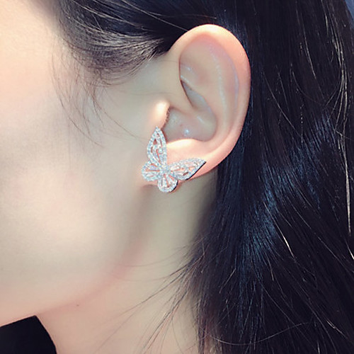 Women's AAA Cubic Zirconia Stud Earrings Monogram Fashion Romantic Korean Sweet Earrings Jewelry Silver For Wedding Party Evening Date 1 Pair
Women's AAA Cubic Zirconia Stud Earrings Monogram Fashion Romantic Korean Sweet Earrings Jewelry Silver For Wedding Party Evening Date 1 Pair