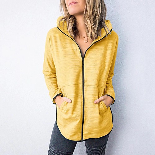 Women's Hoodie Zip Up Hoodie Sweatshirt Plain Zipper Front Pocket Daily Going out Active Casual Hoodies Sweatshirts Loose Yellow Army Green Gray
Women's Hoodie Zip Up Hoodie Sweatshirt Plain Zipper Front Pocket Daily Going out Active Casual Hoodies Sweatshirts Loose Yellow Army Green Gray