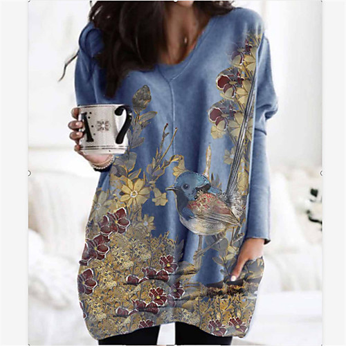 Women's Shift Dress Short Mini Dress Blue Long Sleeve Animal Print Fall Winter V Neck Casual Loose 2021 S M L XL XXL 3XL
Women's Shift Dress Short Mini Dress Blue Long Sleeve Animal Print Fall Winter V Neck Casual Loose 2021 S M L XL XXL 3XL