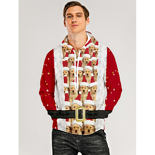 Men's Pullover Hoodie Sweatshirt Dog Graphic 3D Front Pocket Hooded Christmas Daily 3D Print 3D Print Christmas Hoodies Sweatshirts Long Sleeve Red
Men's Pullover Hoodie Sweatshirt Dog Graphic 3D Front Pocket Hooded Christmas Daily 3D Print 3D Print Christmas Hoodies Sweatshirts Long Sleeve Red