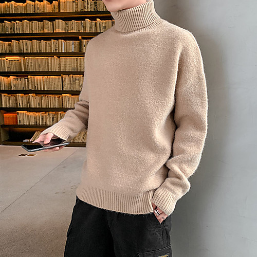 Men's Knitted Solid Color Pullover Long Sleeve Sweater Cardigans Turtleneck Winter White Black Red
Men's Knitted Solid Color Pullover Long Sleeve Sweater Cardigans Turtleneck Winter White Black Red