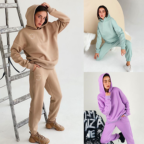 Women's 2 Piece Tracksuit Sweatsuit Street Athleisure 2pcs Winter Long Sleeve Breathable Soft Fitness Gym Workout Running Jogging Training Sportswear Solid Colored Hoodie Purple Light Green Fuchsia
Women's 2 Piece Tracksuit Sweatsuit Street Athleisure 2pcs Winter Long Sleeve Breathable Soft Fitness Gym Workout Running Jogging Training Sportswear Solid Colored Hoodie Purple Light Green Fuchsia