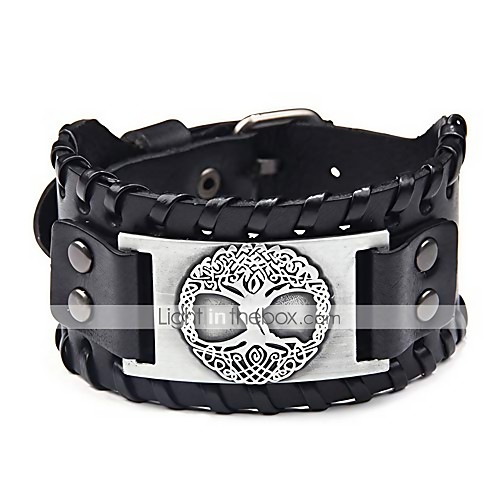 viking leather cuff bracelet - life tree wolf wristband vintage nordic scandinavian talisman bracelet for celtic pagan (2577 silver)
viking leather cuff bracelet - life tree wolf wristband vintage nordic scandinavian talisman bracelet for celtic pagan (2577 silver)