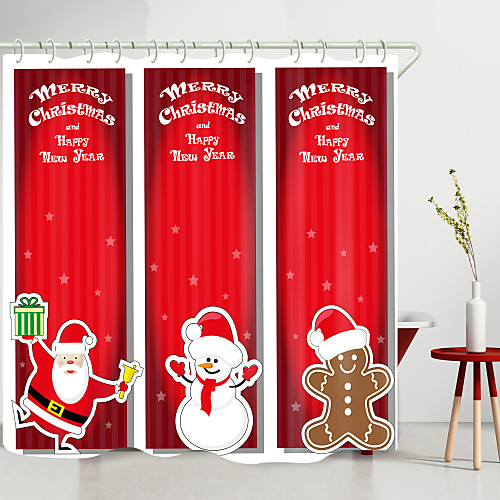 Christmas Santa Snowman Digital Printing Shower Curtain Shower Curtains Hooks Modern Polyester New Design
Christmas Santa Snowman Digital Printing Shower Curtain Shower Curtains Hooks Modern Polyester New Design