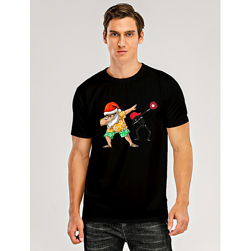 Men's T shirt 3D Print Graphic 3D Print Short Sleeve Christmas Tops Round Neck Black
Men's T shirt 3D Print Graphic 3D Print Short Sleeve Christmas Tops Round Neck Black