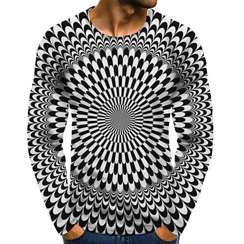 Men's T shirt 3D Print Graphic Optical Illusion 3D Plus Size 3D Print Print Long Sleeve Daily Tops Chic & Modern Round Neck Black / White / Sports
Men's T shirt 3D Print Graphic Optical Illusion 3D Plus Size 3D Print Print Long Sleeve Daily Tops Chic & Modern Round Neck Black / White / Sports