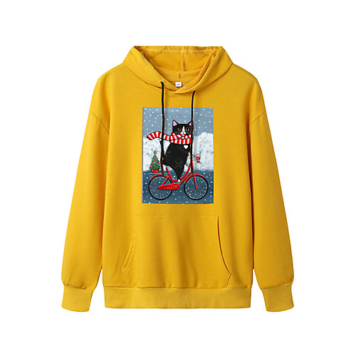 Women's Pullover Hoodie Sweatshirt Cat Graphic Print Daily Weekend Other Prints Basic Hoodies Sweatshirts Wine Red Pink 1 Blue 2
Women's Pullover Hoodie Sweatshirt Cat Graphic Print Daily Weekend Other Prints Basic Hoodies Sweatshirts Wine Red Pink 1 Blue 2