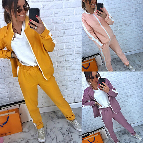 Women's 2 Piece Full Zip Tracksuit Sweatsuit Jogging Suit Street Athleisure 2pcs Winter Long Sleeve Quick Dry Breathable Soft Fitness Gym Workout Performance Running Training Sportswear Solid Colored
Women's 2 Piece Full Zip Tracksuit Sweatsuit Jogging Suit Street Athleisure 2pcs Winter Long Sleeve Quick Dry Breathable Soft Fitness Gym Workout Performance Running Training Sportswear Solid Colored