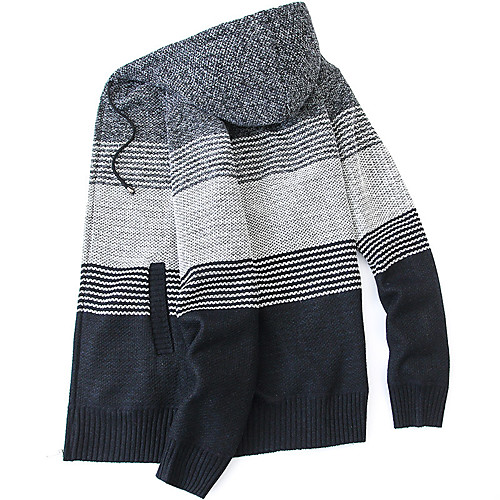 Men's Color Block Sweater Long Sleeve Sweater Cardigans Hooded Blue Wine Light gray
Men's Color Block Sweater Long Sleeve Sweater Cardigans Hooded Blue Wine Light gray