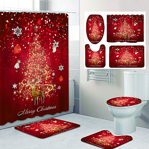 Christmas Tree Elk Pattern PrintingBathroom Shower Curtain Leisure Toilet Four-Piece Design
Christmas Tree Elk Pattern PrintingBathroom Shower Curtain Leisure Toilet Four-Piece Design