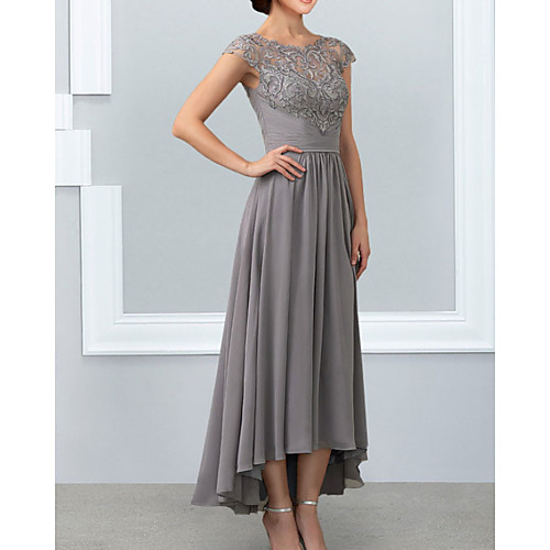 A-Line Mother of the Bride Dress Elegant Jewel Neck Ankle Length Chiffon Lace Sleeveless with Lace Appliques 2021
A-Line Mother of the Bride Dress Elegant Jewel Neck Ankle Length Chiffon Lace Sleeveless with Lace Appliques 2021
