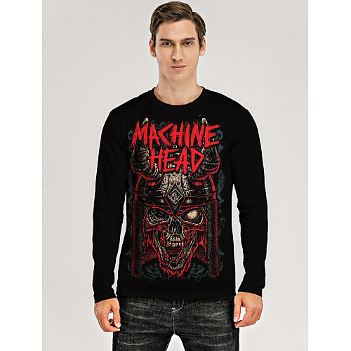 Men's T shirt 3D Print Graphic 3D Skull Print Long Sleeve Daily Tops Black
Men's T shirt 3D Print Graphic 3D Skull Print Long Sleeve Daily Tops Black