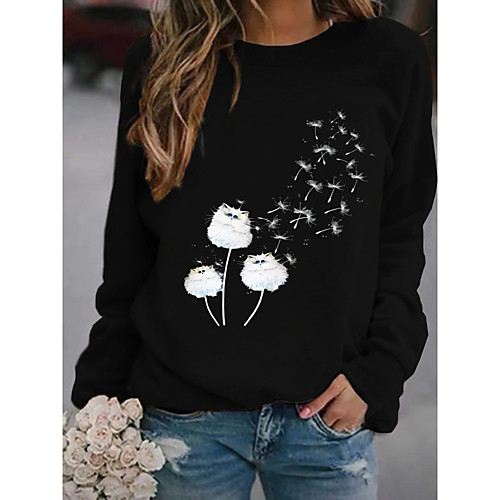 Women's Hoodie Sweatshirt Cat Graphic Dandelion Daily Basic Casual Hoodies Sweatshirts Black
Women's Hoodie Sweatshirt Cat Graphic Dandelion Daily Basic Casual Hoodies Sweatshirts Black