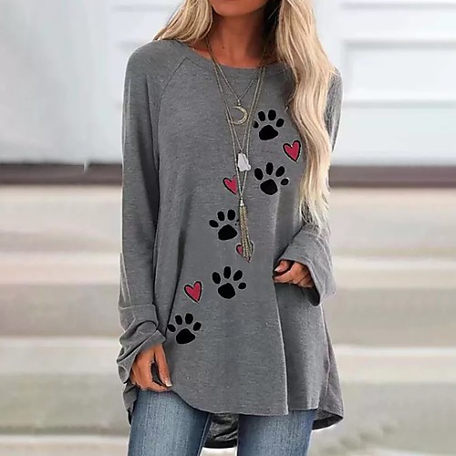 Women's T shirt Dress Tunic Heart Tie Dye Long Sleeve Patchwork Print Round Neck Tops Chinoiserie Basic Top Khaki Dusty Blue Light gray
Women's T shirt Dress Tunic Heart Tie Dye Long Sleeve Patchwork Print Round Neck Tops Chinoiserie Basic Top Khaki Dusty Blue Light gray