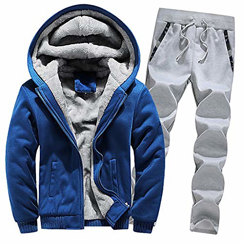 men's tracksuits winter zipper hooded sweatshirt jackets coat and jogger sweatpants thickening 2pcs sets with pockets (c-blue, xl)
men's tracksuits winter zipper hooded sweatshirt jackets coat and jogger sweatpants thickening 2pcs sets with pockets (c-blue, xl)