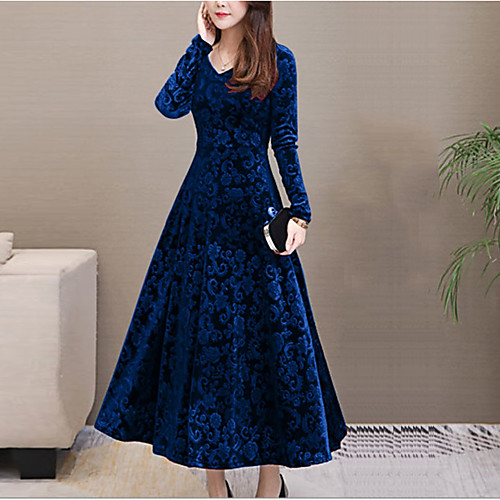 Women's Sheath Dress Maxi long Dress Blue Purple Wine Green Black Long Sleeve Print Patchwork Print Fall Winter V Neck Casual Slim 2021 M L XL XXL 3XL
Women's Sheath Dress Maxi long Dress Blue Purple Wine Green Black Long Sleeve Print Patchwork Print Fall Winter V Neck Casual Slim 2021 M L XL XXL 3XL