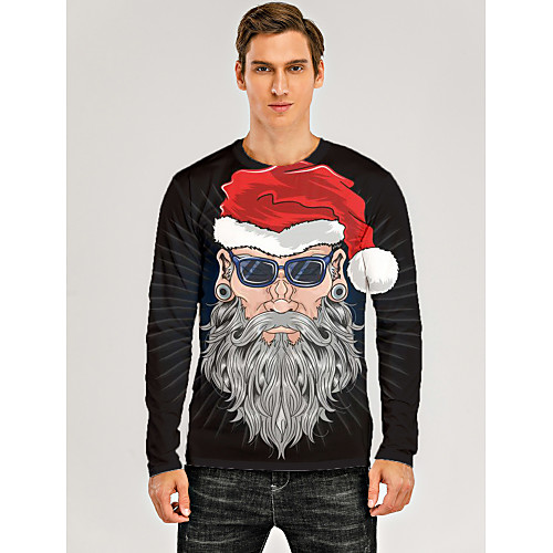 Men's T shirt 3D Print Graphic 3D Print Long Sleeve Christmas Tops Black / Gray
Men's T shirt 3D Print Graphic 3D Print Long Sleeve Christmas Tops Black / Gray