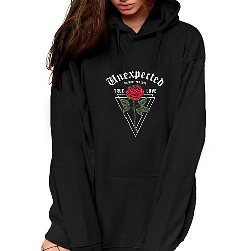Women's Hoodie Pullover Floral Graphic Text Front Pocket Daily Basic Casual Hoodies Sweatshirts White Black / Letter
Women's Hoodie Pullover Floral Graphic Text Front Pocket Daily Basic Casual Hoodies Sweatshirts White Black / Letter
