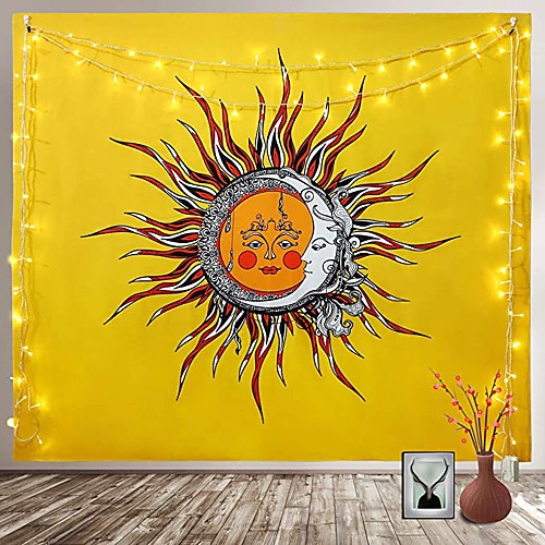 Wall Tapestry Art Decor Blanket Curtain Picnic Tablecloth Hanging Home Bedroom Living Room Dorm Decoration Polyester Sun And Moon Pattern
Wall Tapestry Art Decor Blanket Curtain Picnic Tablecloth Hanging Home Bedroom Living Room Dorm Decoration Polyester Sun And Moon Pattern