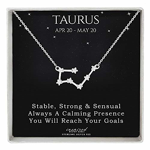 sterling silver zodiac constellation necklace astrology horoscope keepsake card gift for women- taurus (apr 21 - may 21)
sterling silver zodiac constellation necklace astrology horoscope keepsake card gift for women- taurus (apr 21 - may 21)