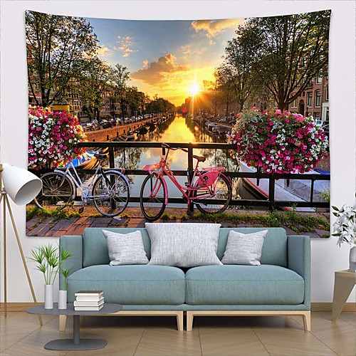Wall Tapestry Art Deco Blanket Curtain Picnic Table Cloth Hanging Home Bedroom Living Room Dormitory Decoration Polyester Fiber Landscape River Bridge Bicycle Sunset White Clouds
Wall Tapestry Art Deco Blanket Curtain Picnic Table Cloth Hanging Home Bedroom Living Room Dormitory Decoration Polyester Fiber Landscape River Bridge Bicycle Sunset White Clouds