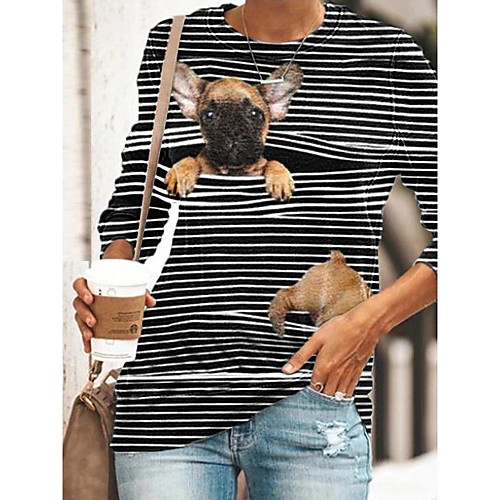 Women's Tunic Striped Cat Animal Long Sleeve Patchwork Round Neck Tops Black Yellow
Women's Tunic Striped Cat Animal Long Sleeve Patchwork Round Neck Tops Black Yellow