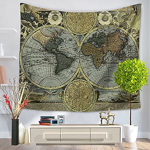 Wall Tapestry Art Decor Blanket Curtain Picnic Tablecloth Hanging Home Bedroom Living Room Dorm Decoration Polyester Map Globe View
Wall Tapestry Art Decor Blanket Curtain Picnic Tablecloth Hanging Home Bedroom Living Room Dorm Decoration Polyester Map Globe View