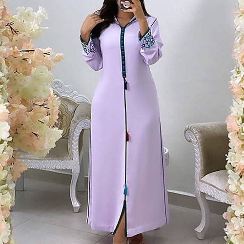 Women's A Line Dress Maxi long Dress Purple Long Sleeve Color Block Patchwork Fall V Neck Elegant Casual Slim 2021 S M L XL XXL 3XL 4XL / Plus Size
Women's A Line Dress Maxi long Dress Purple Long Sleeve Color Block Patchwork Fall V Neck Elegant Casual Slim 2021 S M L XL XXL 3XL 4XL / Plus Size