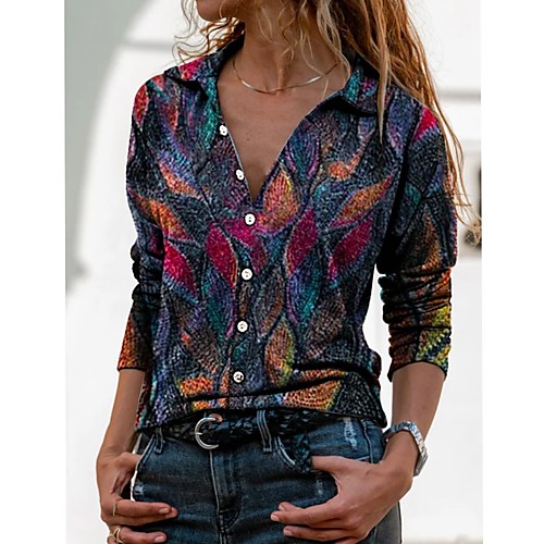 Women's Tunic Color Gradient Color Block Long Sleeve Patchwork Print V Neck Tops Blue
Women's Tunic Color Gradient Color Block Long Sleeve Patchwork Print V Neck Tops Blue