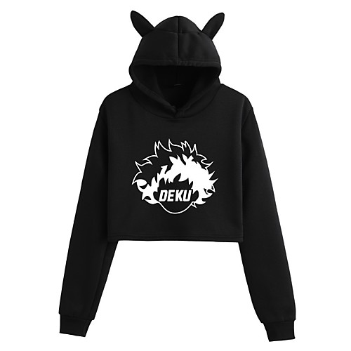 Inspired by My Hero Academia Boko No Hero Deku Cosplay Costume Crop Top Hoodie Polyester / Cotton Blend Graphic Printing Cat Ear Harajuku Crop Top For Women's / Men's
Inspired by My Hero Academia Boko No Hero Deku Cosplay Costume Crop Top Hoodie Polyester / Cotton Blend Graphic Printing Cat Ear Harajuku Crop Top For Women's / Men's