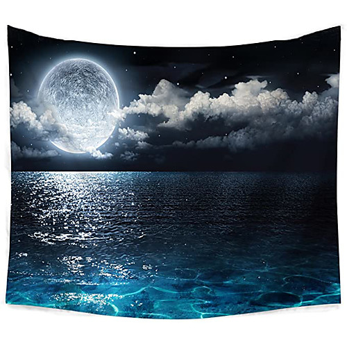 Wall Tapestry Art Decor Blanket Curtain Picnic Tablecloth Hanging Home Bedroom Living Room Dorm Decoration Polyester Moon Clouds Sea Night Views
Wall Tapestry Art Decor Blanket Curtain Picnic Tablecloth Hanging Home Bedroom Living Room Dorm Decoration Polyester Moon Clouds Sea Night Views