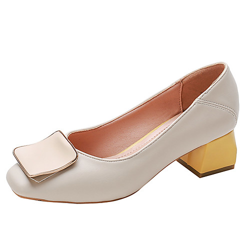 Women's Heels Chunky Heel Square Toe Classic Daily PU Solid Colored Almond Yellow Green
Women's Heels Chunky Heel Square Toe Classic Daily PU Solid Colored Almond Yellow Green