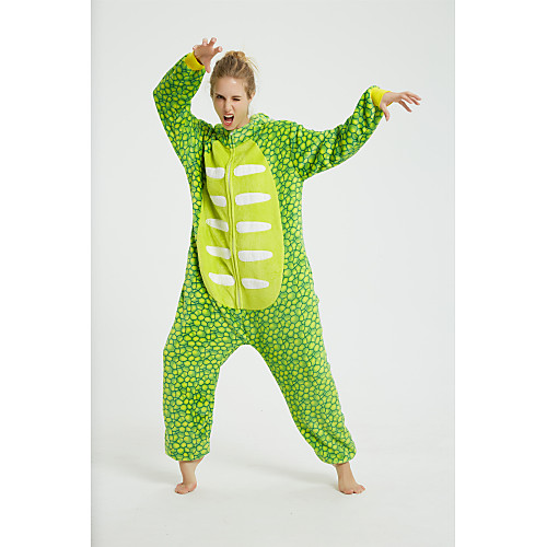 Kid's Adults' Kigurumi Pajamas Dragon Onesie Pajamas Flannel Fabric Green Cosplay For Men and Women Boys and Girls Animal Sleepwear Cartoon Festival / Holiday Costumes
Kid's Adults' Kigurumi Pajamas Dragon Onesie Pajamas Flannel Fabric Green Cosplay For Men and Women Boys and Girls Animal Sleepwear Cartoon Festival / Holiday Costumes