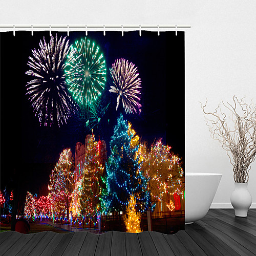 Bathroom Shower Curtain And Hook Rainbow Classic Polyester Christmas Christmas Tree Fireworks Bathroom Decorations
Bathroom Shower Curtain And Hook Rainbow Classic Polyester Christmas Christmas Tree Fireworks Bathroom Decorations