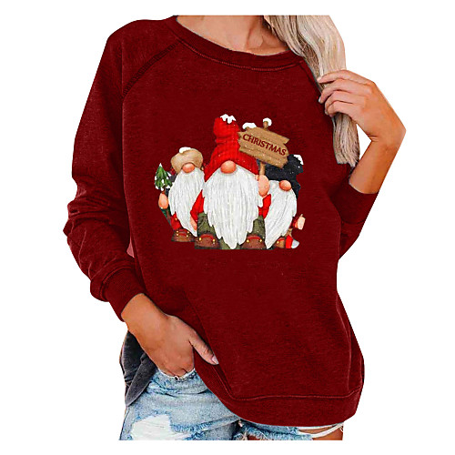 Women's Hoodie Sweatshirt Print Christmas Daily Casual Christmas Hoodies Sweatshirts Loose Wine Gray White
Women's Hoodie Sweatshirt Print Christmas Daily Casual Christmas Hoodies Sweatshirts Loose Wine Gray White