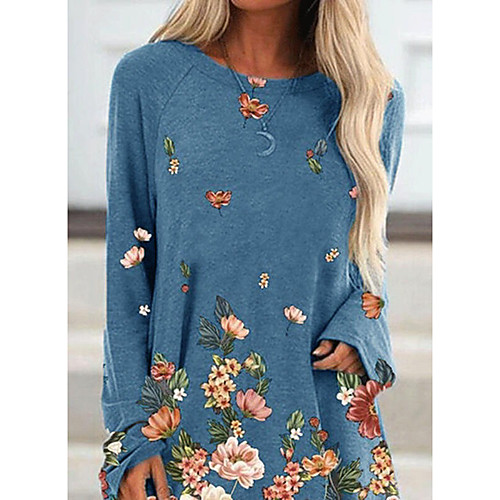 Women's T Shirt Dress Tee Dress Short Mini Dress Blue Gray Khaki Long Sleeve Floral Animal Patchwork Print Fall Round Neck Casual Loose 2021 S M L XL XXL 3XL 4XL 5XL / Plus Size / Plus Size
Women's T Shirt Dress Tee Dress Short Mini Dress Blue Gray Khaki Long Sleeve Floral Animal Patchwork Print Fall Round Neck Casual Loose 2021 S M L XL XXL 3XL 4XL 5XL / Plus Size / Plus Size