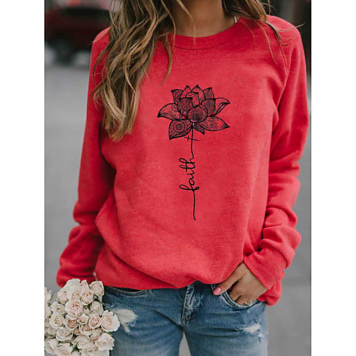 Women's Hoodie Sweatshirt Floral Graphic Text Daily Casual Hoodies Sweatshirts Loose Blue Khaki Green / Letter
Women's Hoodie Sweatshirt Floral Graphic Text Daily Casual Hoodies Sweatshirts Loose Blue Khaki Green / Letter