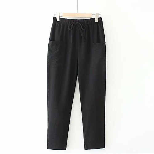 Women's Streetwear Comfort Daily Going out Pants Chinos Pants Solid Colored Ankle-Length Drawstring Pocket Black Blue
Women's Streetwear Comfort Daily Going out Pants Chinos Pants Solid Colored Ankle-Length Drawstring Pocket Black Blue