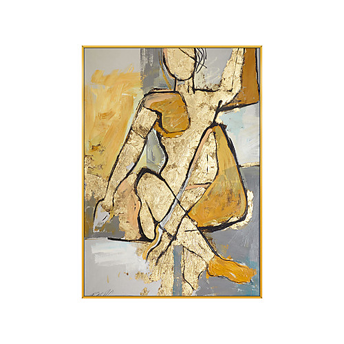 100% Hand-Painted Contemporary Art Oil Painting On Canvas Modern Paintings Home Interior Decor Abstract Art Golden Person Painting Large Canvas Art(Rolled Canvas without Frame)
100% Hand-Painted Contemporary Art Oil Painting On Canvas Modern Paintings Home Interior Decor Abstract Art Golden Person Painting Large Canvas Art(Rolled Canvas without Frame)
