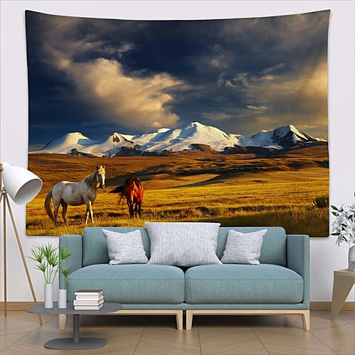Wall Tapestry Art Deco Blanket Curtain Picnic Table Cloth Hanging Home Bedroom Living Room Dormitory Decoration Polyester Fiber Mountain Range Grass Horse
Wall Tapestry Art Deco Blanket Curtain Picnic Table Cloth Hanging Home Bedroom Living Room Dormitory Decoration Polyester Fiber Mountain Range Grass Horse