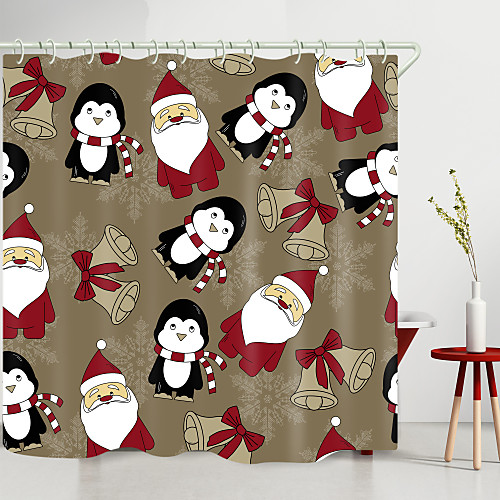 Christmas Santa Bell Penguin Digital Printing Shower Curtain Shower Curtains Hooks Modern Polyester New Design
Christmas Santa Bell Penguin Digital Printing Shower Curtain Shower Curtains Hooks Modern Polyester New Design