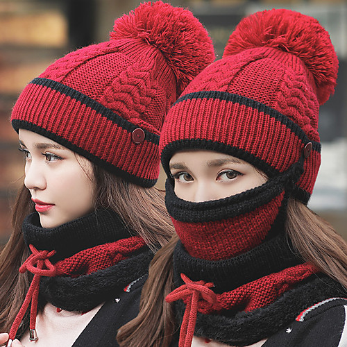 Women's Hiking Cap Ski Hat Hooded Neck Warmer 1 set 1 PCS Winter Outdoor Thermal Warm Waterproof Windproof Fleece Lining Neck Gaiter Neck Tube Skull Cap Beanie Flannel Polester / Cotton Blend Cream
Women's Hiking Cap Ski Hat Hooded Neck Warmer 1 set 1 PCS Winter Outdoor Thermal Warm Waterproof Windproof Fleece Lining Neck Gaiter Neck Tube Skull Cap Beanie Flannel Polester / Cotton Blend Cream