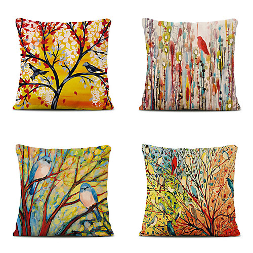 Cushion Cover 4PCS Faux Linen Soft Decorative Square Throw Pillow Cover Cushion Case Pillowcase for Sofa Bedroom 45 x 45 cm (18 x 18 Inch) Superior Quality Mashine Washable Colorful Trees Pattern
Cushion Cover 4PCS Faux Linen Soft Decorative Square Throw Pillow Cover Cushion Case Pillowcase for Sofa Bedroom 45 x 45 cm (18 x 18 Inch) Superior Quality Mashine Washable Colorful Trees Pattern