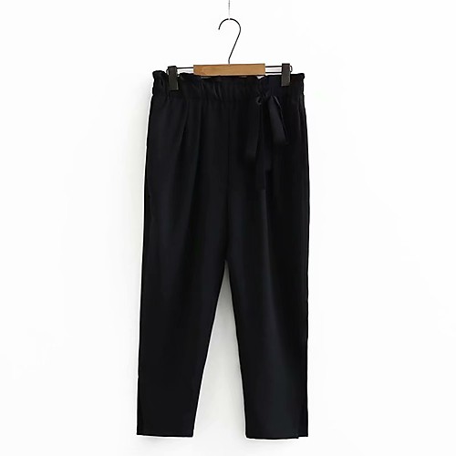 Women's Streetwear Comfort Daily Going out Pants Chinos Pants Solid Colored Ankle-Length Drawstring Pocket Black Green
Women's Streetwear Comfort Daily Going out Pants Chinos Pants Solid Colored Ankle-Length Drawstring Pocket Black Green