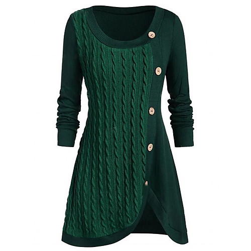 Women's Sweater Jumper Dress Knee Length Dress Gray Green Black Beige Long Sleeve Solid Color Fall Round Neck Elegant Slim 2021 L XL XXL
Women's Sweater Jumper Dress Knee Length Dress Gray Green Black Beige Long Sleeve Solid Color Fall Round Neck Elegant Slim 2021 L XL XXL