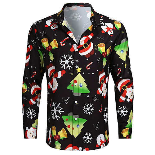 Men's Shirt Other Prints Graphic Print Long Sleeve Christmas Tops Streetwear Black
Men's Shirt Other Prints Graphic Print Long Sleeve Christmas Tops Streetwear Black